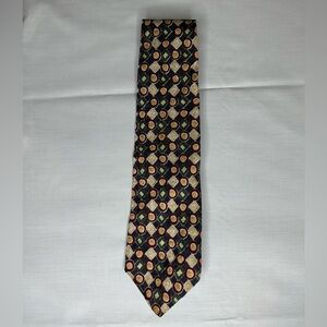 M B P Patterned Silk Tie - EUC